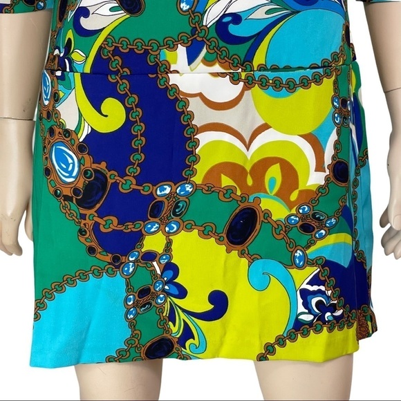 Sangria Size 6 Colourful Abstract 3/4 Sleeve Knee Length Business Dress … - Picture 3 of 16